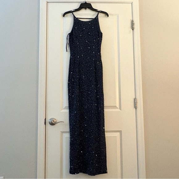 Scala Vintage Navy Beaded Open Back Dress - Picture 5 of 7